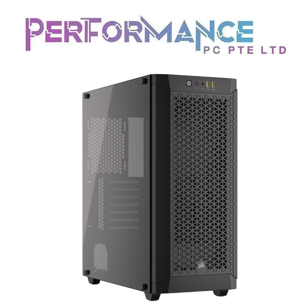 CORSAIR 480T Airflow Tempered Glass Mid-Tower Case, Black (2 YEARS WARRANTY BY CONVERGENT SYSTEMS PTE LTD)