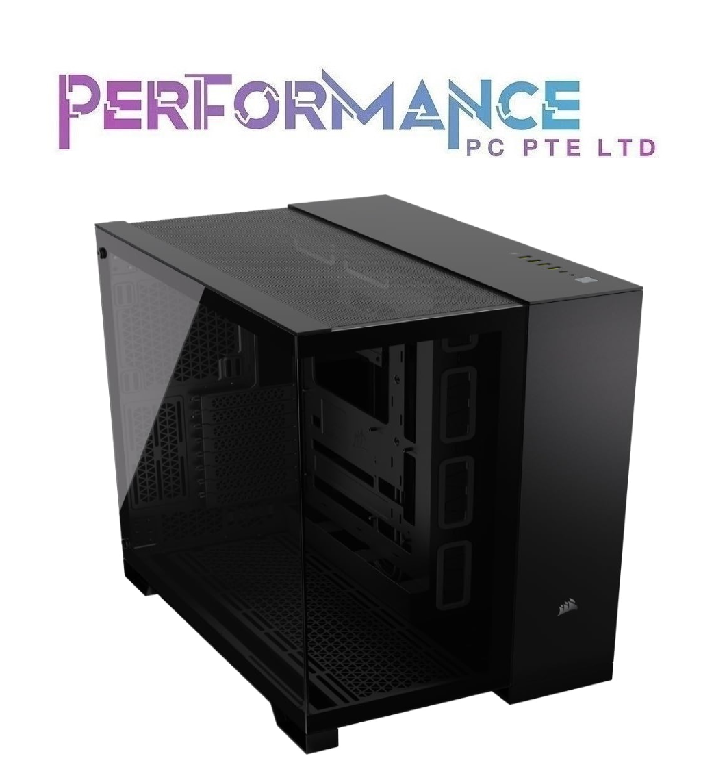 CORSAIR 6500X Mid-Tower Dual Chamber PC Case - Black/White (2 YEARS WARRANTY BY CONVERGENT SYSTEMS PTE LTD)