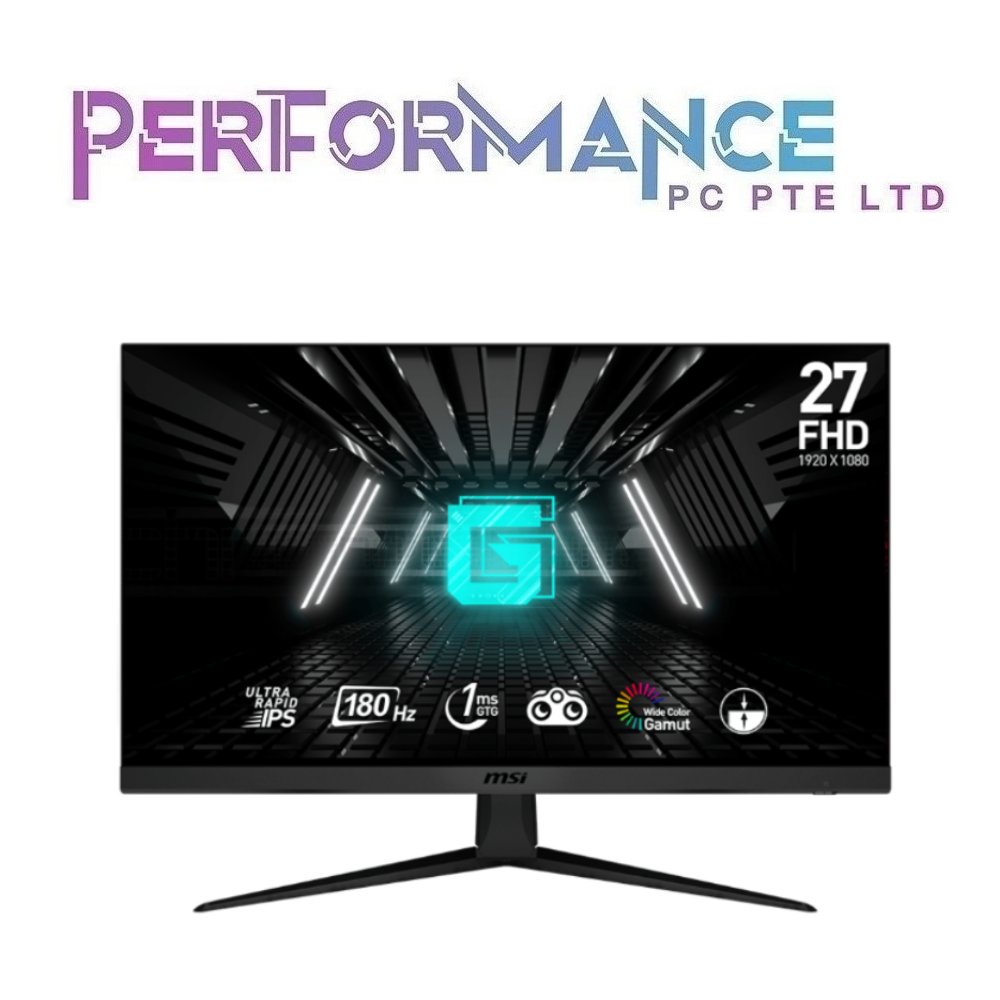 MSI G2712F 27" 1920 x 1080(FHD) Ultra Rapid IPS 180Hz Refresh Rate 1ms(GTG) Response Time Flat Gaming Monitor (3 YEARS WARRANTY BY CORBELL TECHNOLOGY PTE LTD)