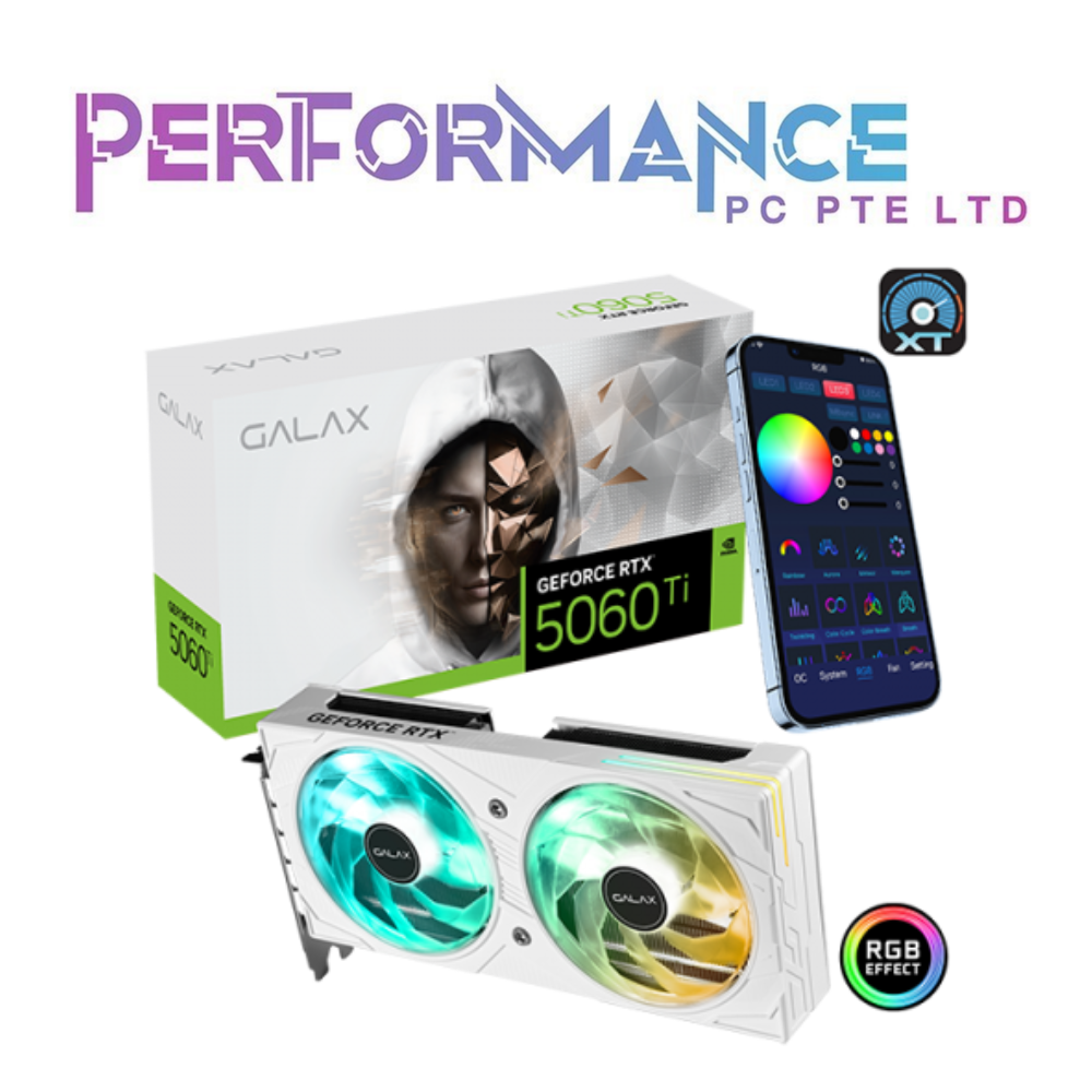GALAX GeForce RTX 5060 Ti EX BLACK/WHITE 8GB GDDR7 (3 YEARS WARRANTY BY CORBELL TECHNOLOGY PTE LTD)