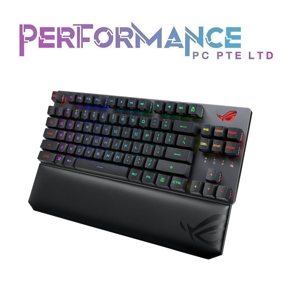 ASUS ROG STRIX SCOPE TKL DELUXE RX RED/BLUE USB 2.0 TypeC to TypeA RF 2.4GHz Bluetooth 5.2 (2 year local warranty by Ban Leong Technologies Pte Ltd)