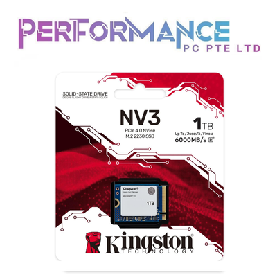 KINGSTON NV3 2230 PCIe Gen4.0 NVMe M.2 SSD 500GB /1TB /2TB (5 YEARS BY CONVERGENT SYSTEM PTE LTD)