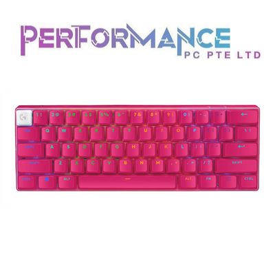 Logitech Pro X 60 Lightspeed Black / White / Magenta Gaming Wireless Keyboard Gx-Brown Switches (2 YEARS WARRANTY BY BAN LEONG TECHNOLOGIES PTE LTD)