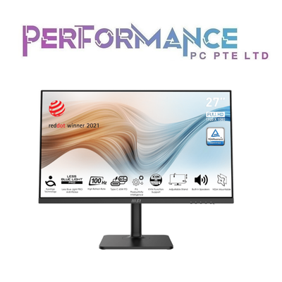 MSI Modern MD272XPW/MD272XP Black/White 27-inch IPS, 1920 x 1080 (FHD) 100Hz, 1ms, DisplayPort, HDMI (3 YEARS WARRANTY BY CORBELL TECHNOLOGY PTE LTD)