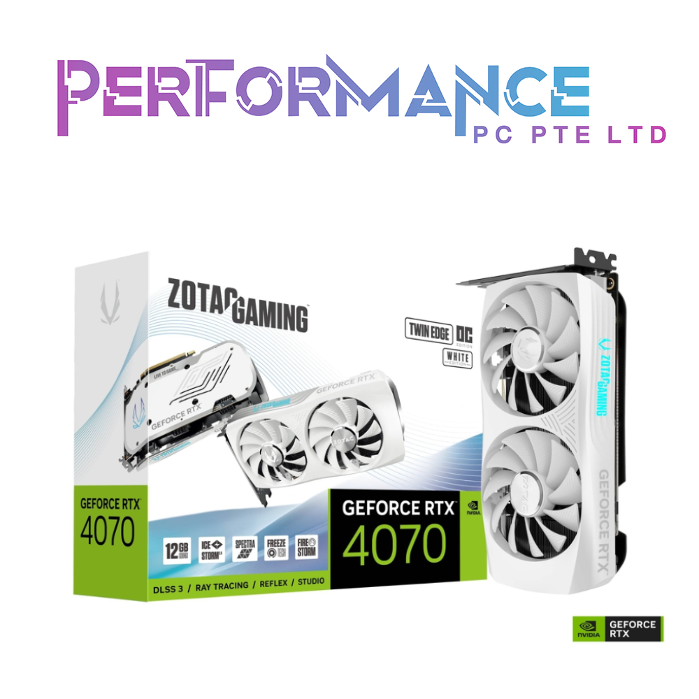 ZOTAC GAMING RTX 4070 TWIN EDGE OC 12GB - White Edition ( 3 + 2 YEARS WARRANTY BY TECH DYNAMIC PTE LTD)