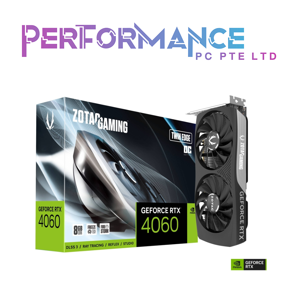 ZOTAC GAMING RTX 4060 8GB TWIN EDGE OC (3 + 2 YEARS WARRANTY BY TECH DYNAMIC PTE LTD)