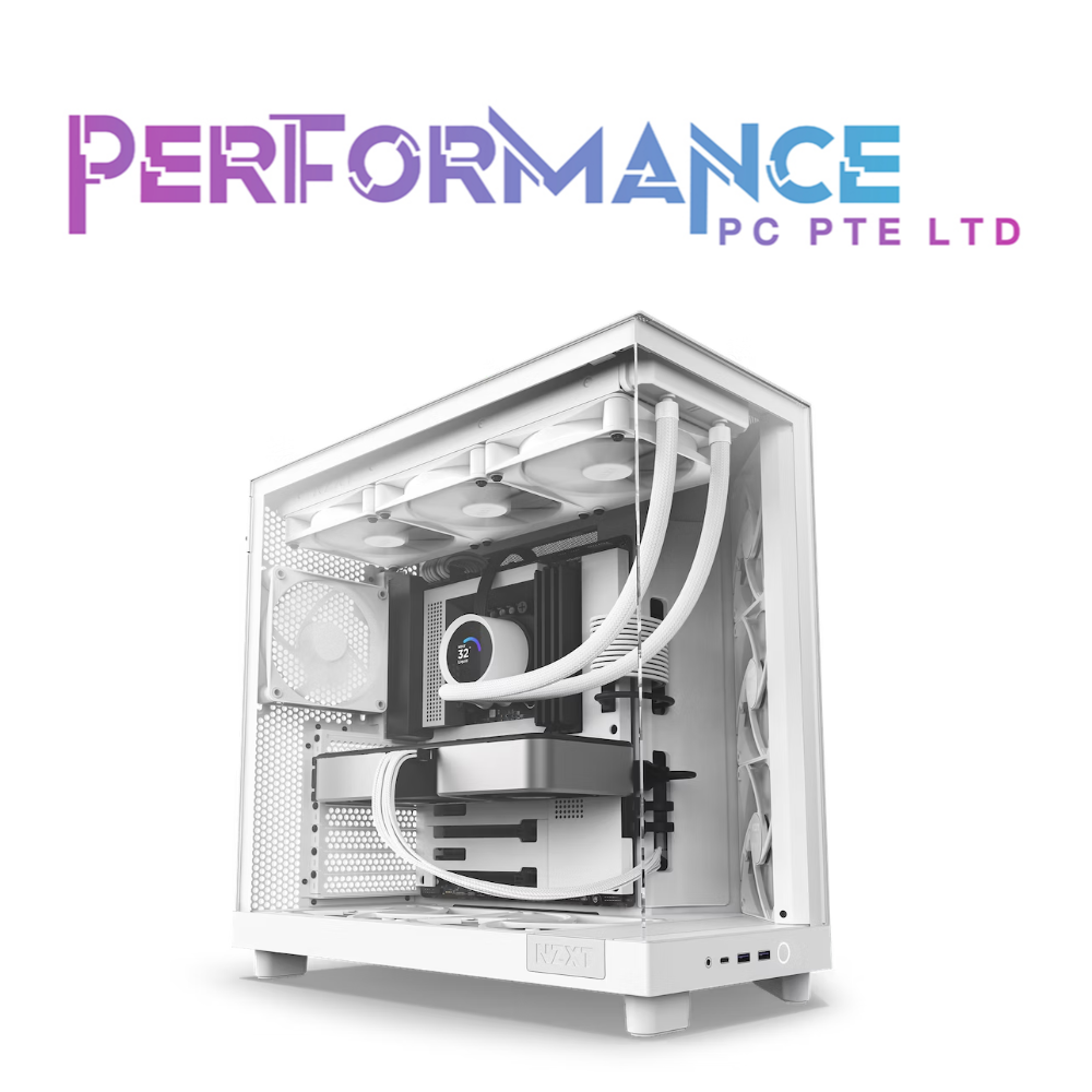 NZXT H6 Flow Compact Dual-Chamber Mid-Tower Airflow Case RGB/NON RGB - BLACK/WHITE (2 YEARS WARRANTY BY TECH DYNAMIC PTE LTD)