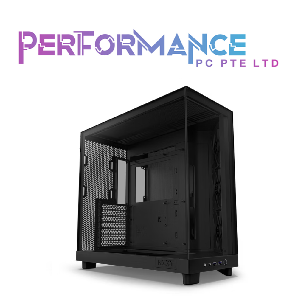 NZXT H6 Flow Compact Dual-Chamber Mid-Tower Airflow Case RGB/NON RGB - BLACK/WHITE (2 YEARS WARRANTY BY TECH DYNAMIC PTE LTD)