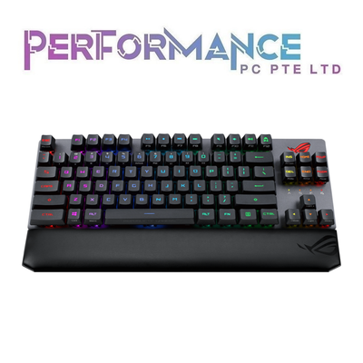ASUS ROG STRIX SCOPE TKL DELUXE RX RED/BLUE USB 2.0 TypeC to TypeA RF 2.4GHz Bluetooth 5.2 (2 year local warranty by Ban Leong Technologies Pte Ltd)