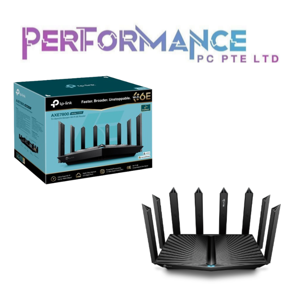 TP Link Archer AXE95 AXE7800 Tri-Band Wi-Fi 6E Router (3 YEARS WARRANTY BY BAN LEONG TECHNOLOGY PTE LTD)