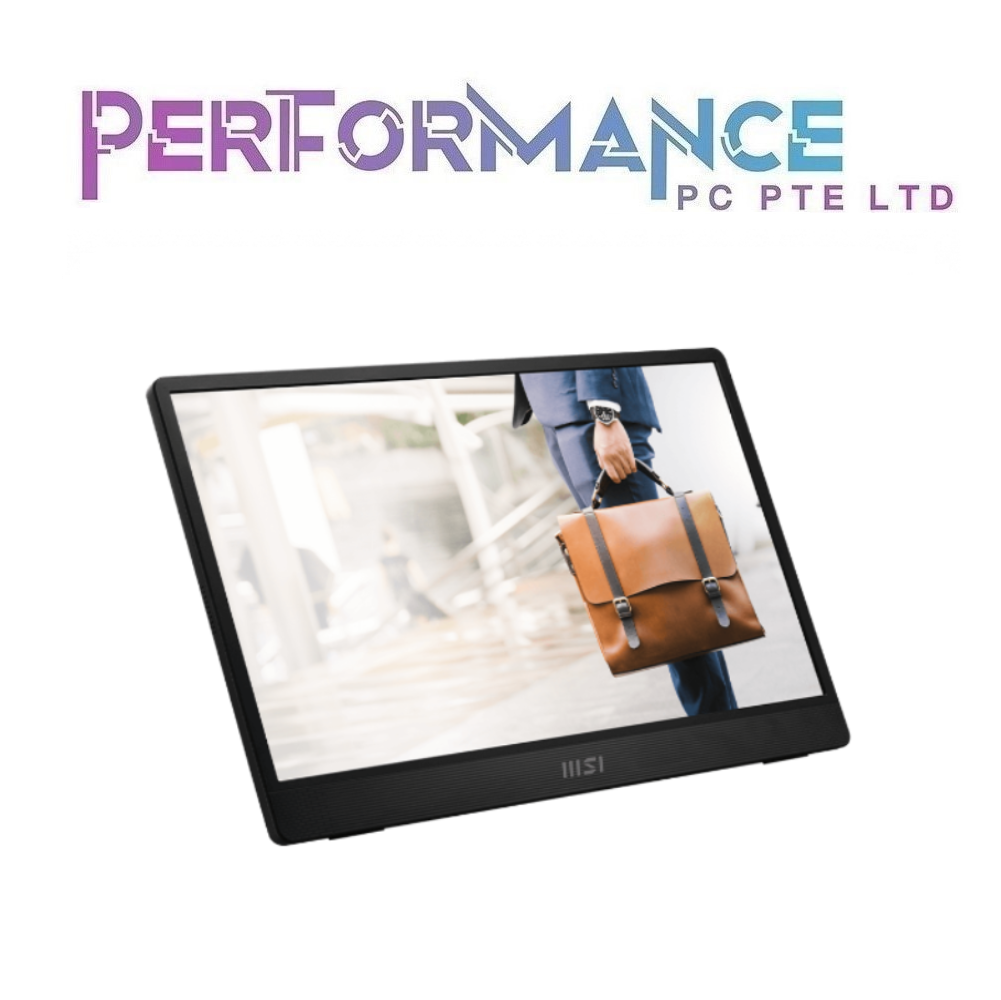 MSI PRO MP161 E2 Portable Monitor 15.6" IPS 1920 x 1080 (FHD) 60Hz Refresh Rate 4ms(GTG) RESPONSE TIME (3 YEARS WARRANTY BY CORBELL TECHNOLOGY PTE LTD)