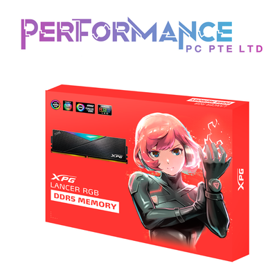 ADATA XPG Lancer RGB DDR5 6000 CL30 2x16GB / 6400 CL32 2x32GB XMP/EXPO - Black/White (LIMITED LIFETIME WARRANTY BY TECH DYNAMIC PTE LTD)