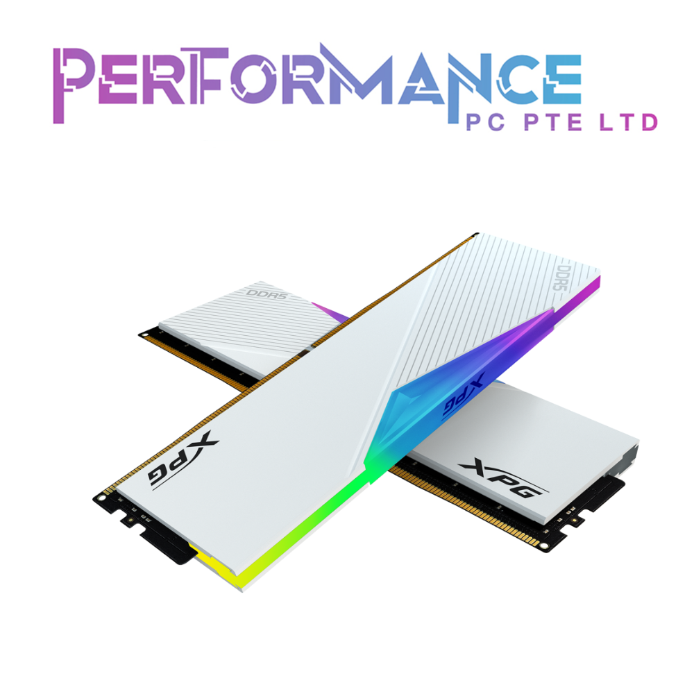 ADATA XPG Lancer RGB DDR5 6000 CL30 2x16GB / 6400 CL32 2x32GB XMP/EXPO - Black/White (LIMITED LIFETIME WARRANTY BY TECH DYNAMIC PTE LTD)