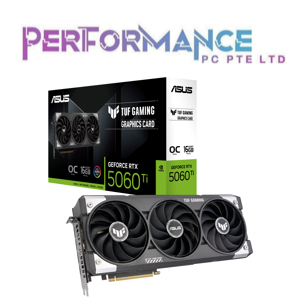 ASUS TUF Gaming GeForce RTX™ 5060 Ti 5060Ti 8GB GDDR7 OC Edition GRAPHICS CARD (3 YEARS WARRANTY BY BAN LEONG TECHNOLOGY PTE)