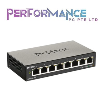 D-LINK 1100-08PV2 8-port Gigabit Smart Managed PoE (64W) Switch  (LIFE TIME BY BAN LEONG TECHNOLOGY PTE LTD)