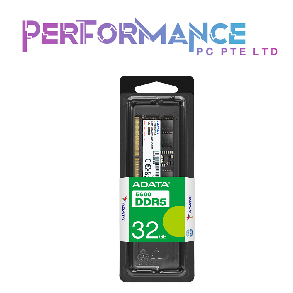 ADATA UDIMM DDR5-5600 CL46 16GB / 32GB (LIMITED LIFETIME WARRANTY BY TECH DYNAMIC PTE LTD)