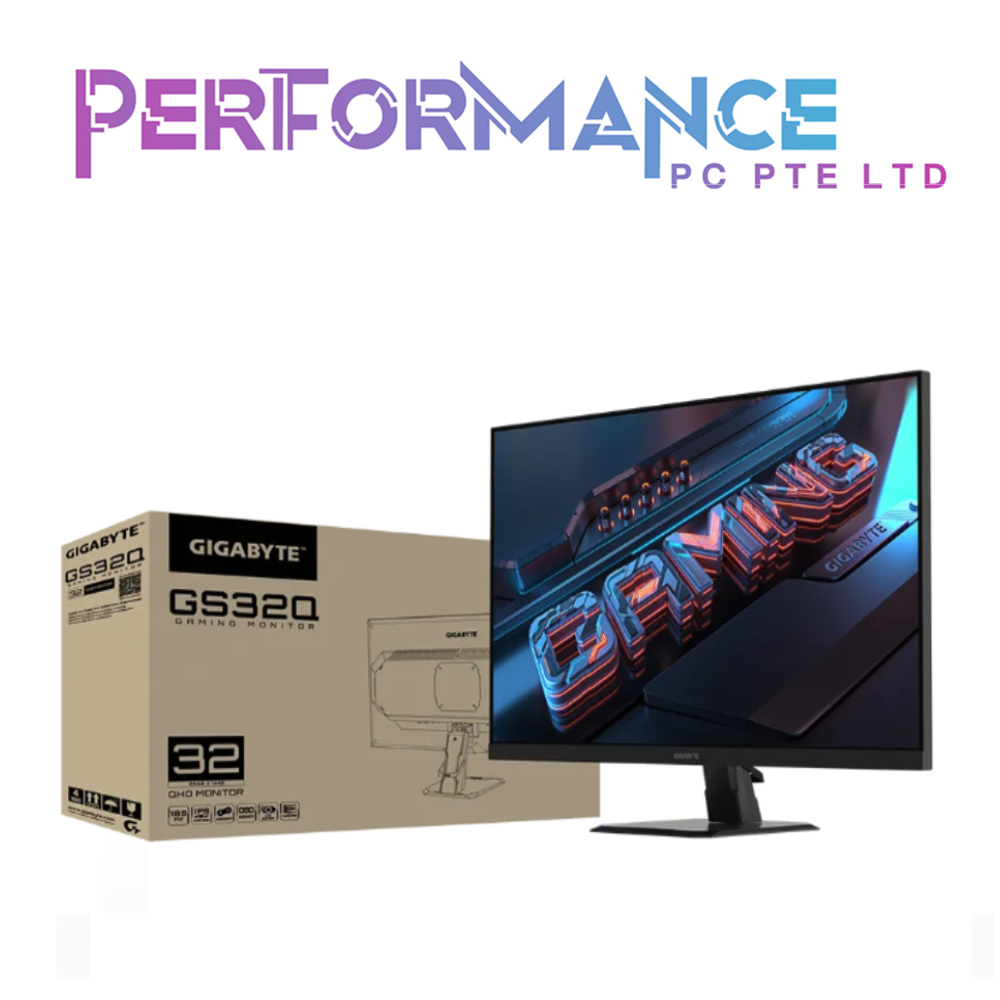 GIGABYTE GS32Q GAMING MONITOR 31.5” 2560 x 1440 (QHD) Respond Time 1ms (3 YEAR WARRANTY BY CDL TRADING PTE LTD)