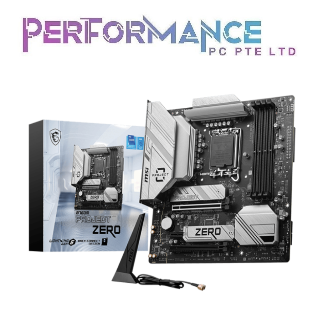 MSI B760M B 760M B760 M PROJECT ZERO MOTHERBOARD (3 YEARS WARRANTY BY CORBELL TECHNOLOGY PTE LTD)