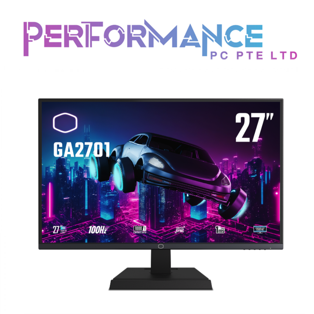 COOLERMASTER GA2701 Size 27" Resolution FHD 1920x1080 Monitor (3 YEARS WARRANTY BY BAN LEONG TECHNOLOGY PTE LTD)