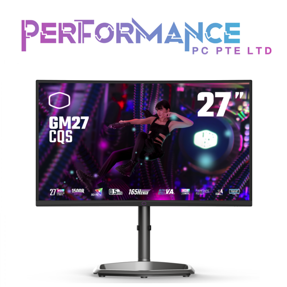 COOLERMASTER GM27-CQS Size 27" Resolution 2K WQHD 2560x1440 Monitor (3 YEARS WARRANTY BY BAN LEONG TECHNOLOGY PTE LTD)