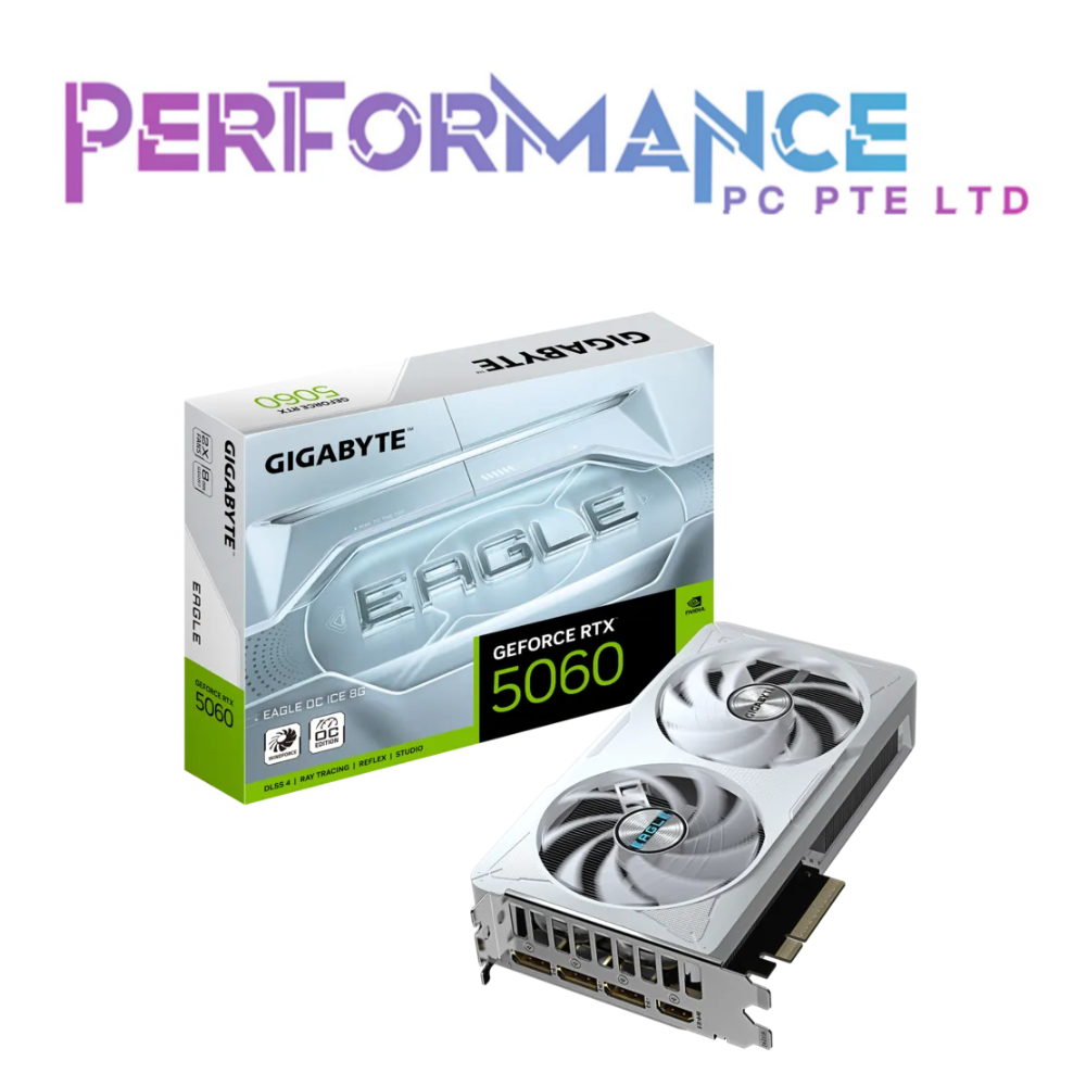 GIGABYTE GeForce RTX™ 5060 EAGLE OC ICE 8G GRAPHICS CARD (3 YEARS WARRANTY BY CDL TRADING PTE LTD)