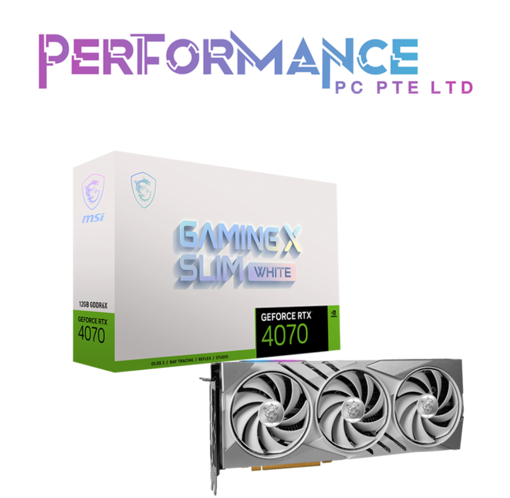 MSI GeForce RTX4070 RTX 4070 GAMING X SLIM WHITE 12GB (3 YEARS WARRANTY BY CORBELL TECHNOLOGY PTE LTD)