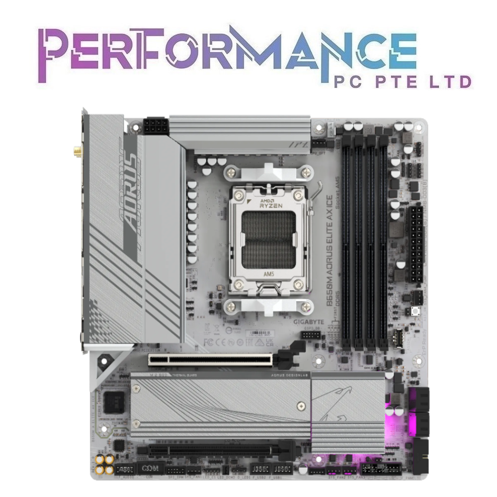 GIGABYTE B650M B 650M B650 M AORUS ELITE AX ICE MOTHERBOARD (3 YEARS WARRANTY BY CDL TRADING PTE LTD)