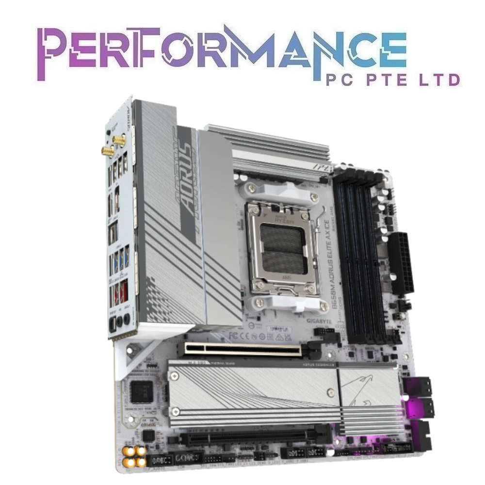 GIGABYTE B650M B 650M B650 M AORUS ELITE AX ICE MOTHERBOARD (3 YEARS WARRANTY BY CDL TRADING PTE LTD)