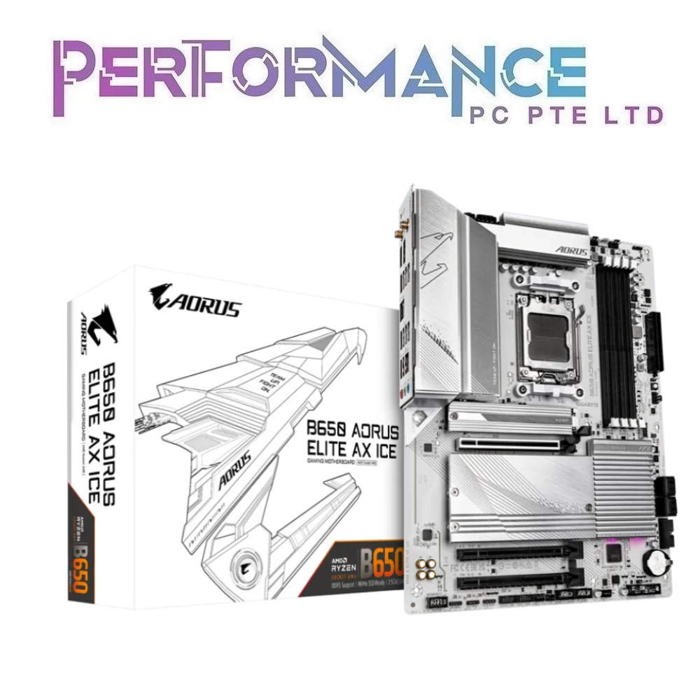 GIGABYTE B650 B 650 AORUS ELITE AX ICE MOTHERBOARD (3 YEARS WARRANTY BY CDL TRADING PTE LTD)