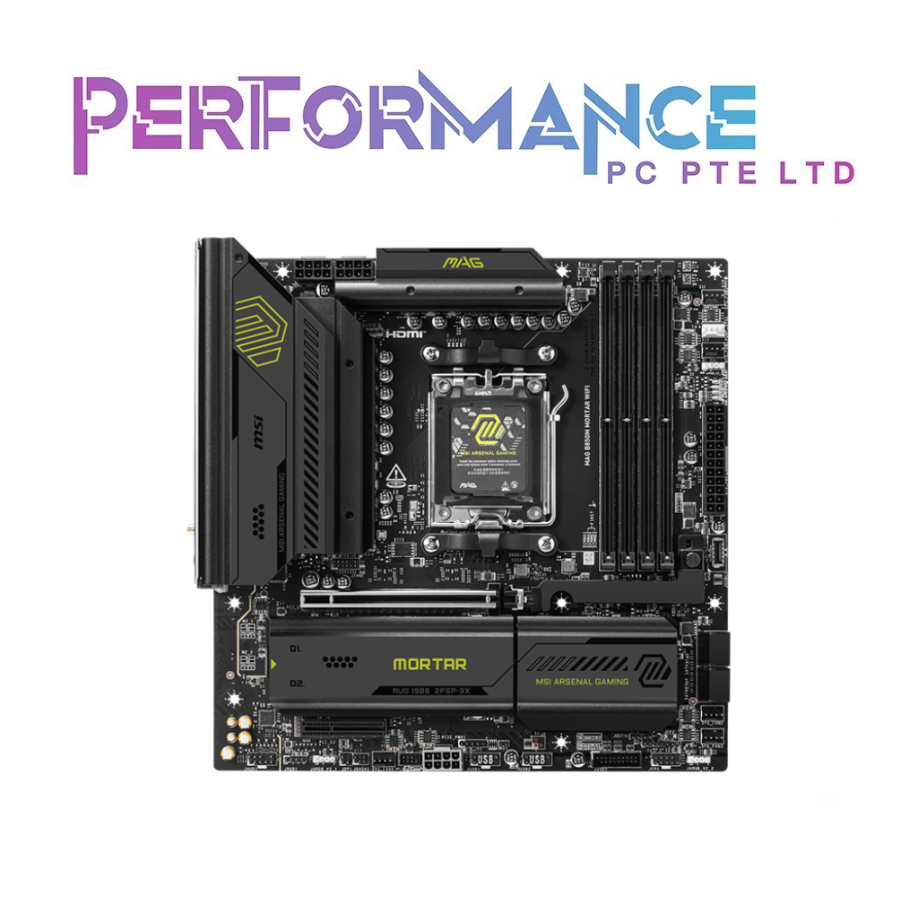 MSI MAG B850M MORTAR WIFI DDR5 UDIMM MOTHERBOARD (3 YEARS WARRANTY BY CORBELL TECHNOLOGIES PTE LTD)