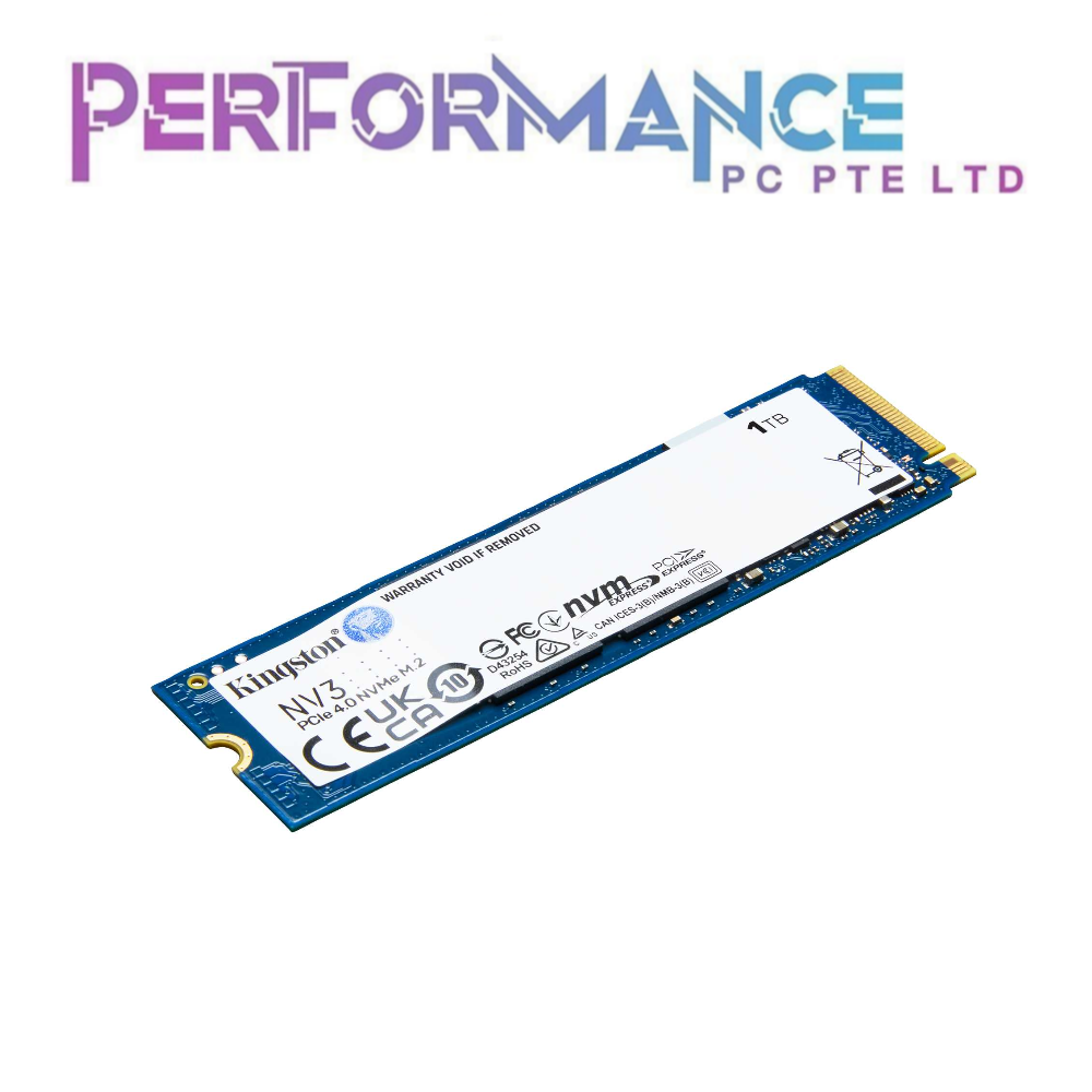 Kingston NV3 2280 PCIe 4.0 NVMe M.2 SSD (500GB / 1TB / 2TB /4TB) (5 YEARS BY CONVERGENT SYSTEM PTE LTD)"