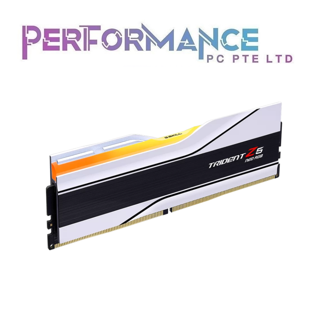 GSKILL G.SKILL Trident Z5 NEO RGB AMD EXPO DDR5 6400 MT/s / (2 x 16GB) CL 32 DUAL CHANNEL KIT 32-39-39-102 - Black / White (LIMITED LIFETIME WARRANTY BY CORBELL TECHNOLOGY PTE LTD)