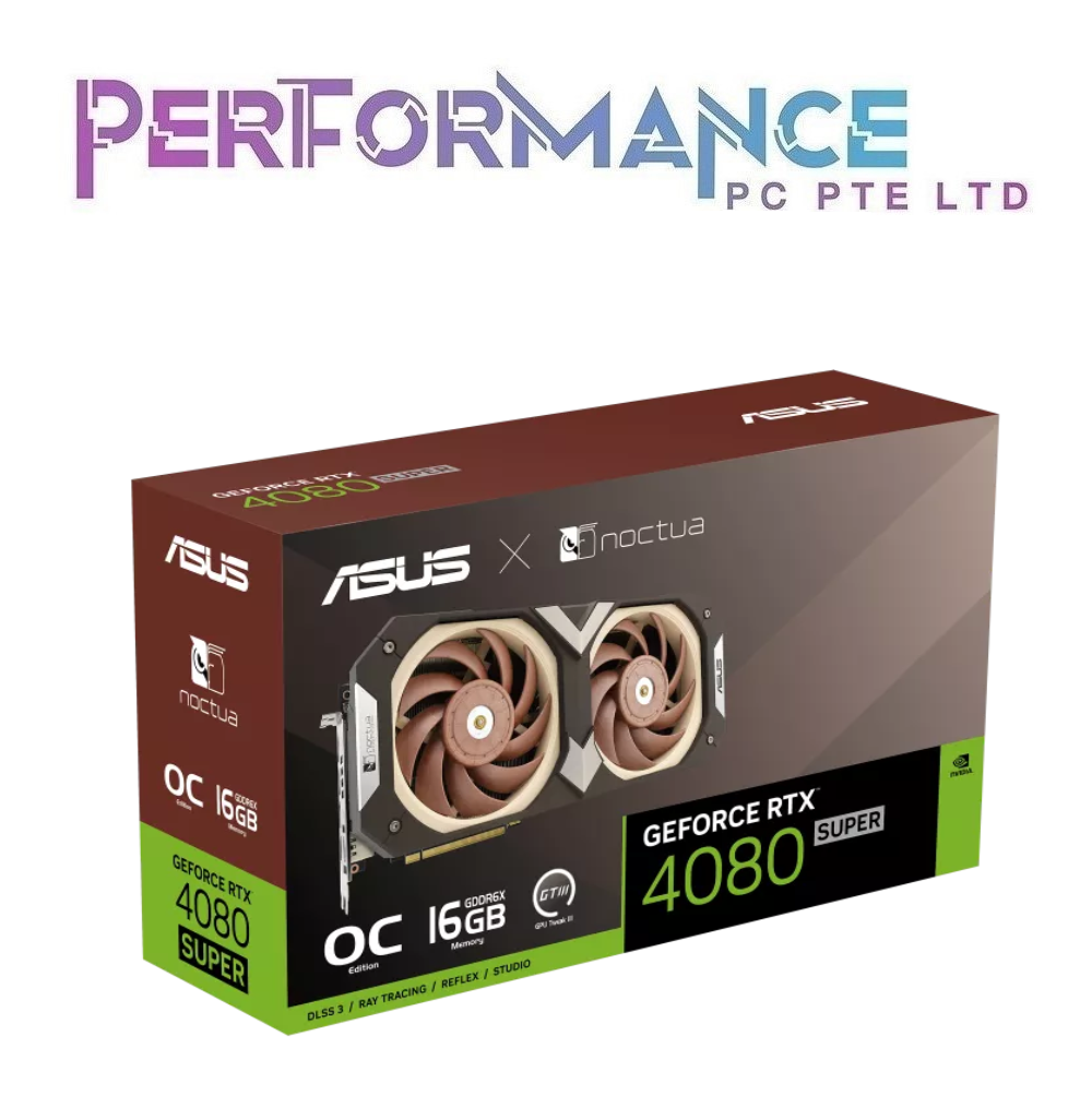 ASUS GeForce RTX4080 RTX 4080 SUPER 16GB GDDR6X NOCTUA OC EDITION (3 YEARS WARRANTY BY BAN LEONG TECHNOLOGY PTE LTD)