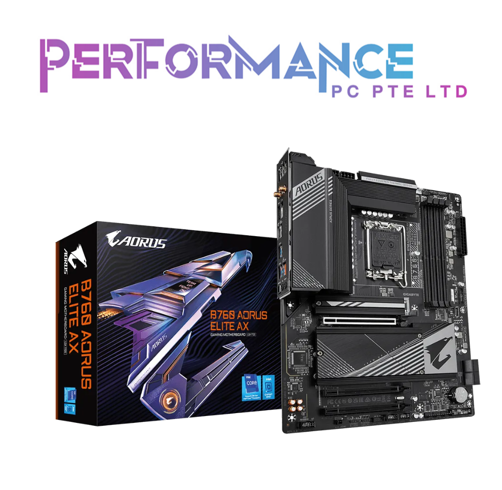 GIGABYTE B760 AORUS ELITE AX MOTHERBOARD (3 YEARS WARRANTY BY CDL TRADING PTE LTD)