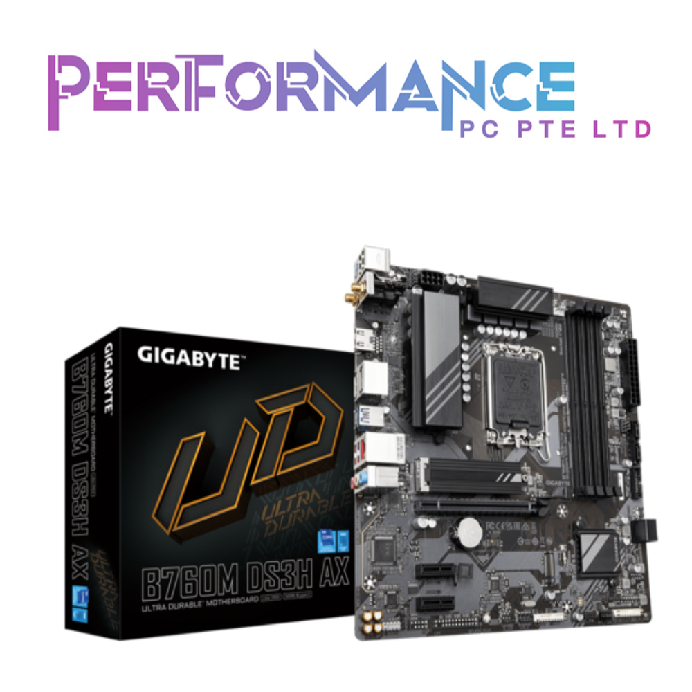 GIGABYTE B760M DS3H AX (rev. 1.x) MOTHERBOARD (3 YEARS WARRANTY BY CDL TRADING PTE LTD)