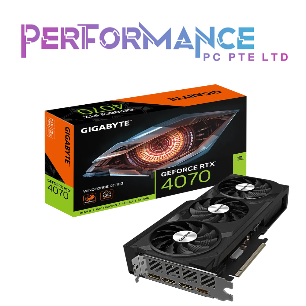 GIGABYTE GeForce RTX4070 RTX 4070 WINDFORCE OC Edition 12GB GDDR6X (4 YEARS WARRANTY BY CDL TRADING PTE LTD)