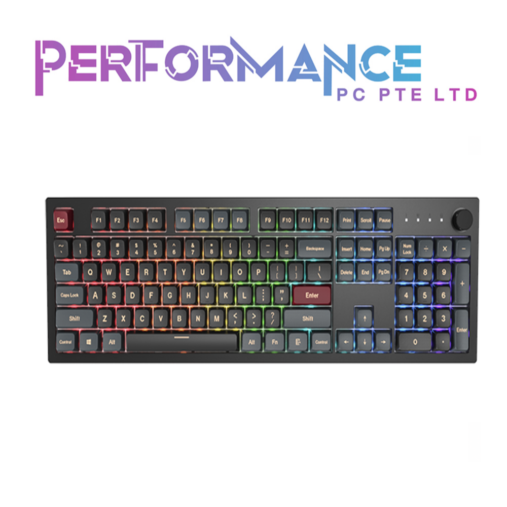 MONTECH Mkey 105 - Darkness + Yellow Switch with Knob KEYBOARD ...