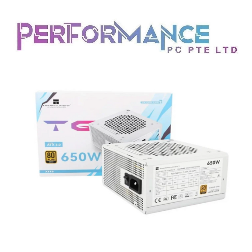 Thermalright 650W Gold Non Modular ATX3.0 - Black / White (5 YEARS WARRANTY BY TECH DYNAMIC PTE LTD)