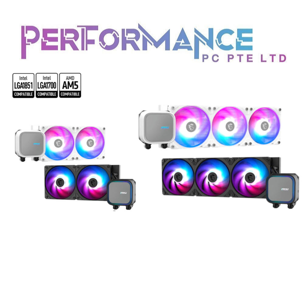 MSI MAG CORELIQUID A13 ARGB 240mm/360mm AIO Cooler BLACK/WHITE (3 YEARS WARRANTY BY CORBELL TECHNOLOGIES PTE LTD)