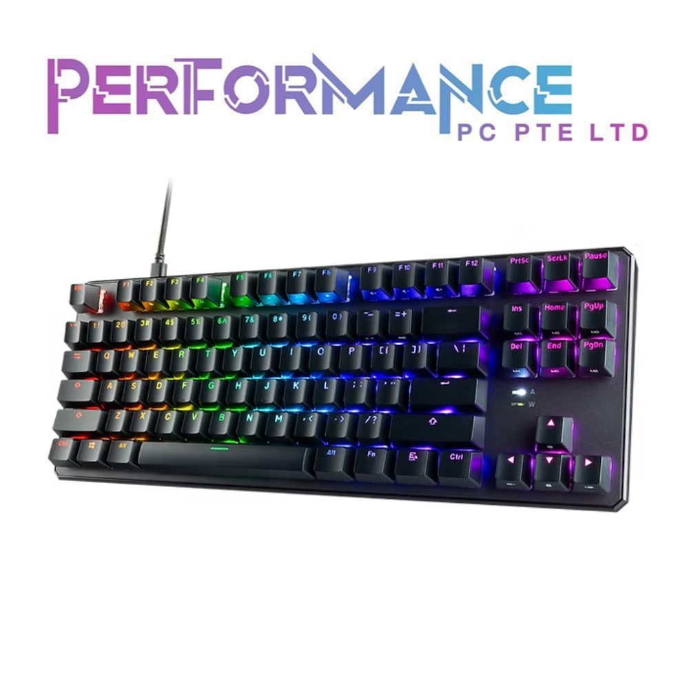 Tecware Phantom+ 87/104 Wired  Black Brown/Pink/Red/Orange Switch Keyboard (1 YEAR WARRANTY BY TECH DYNAMIC)