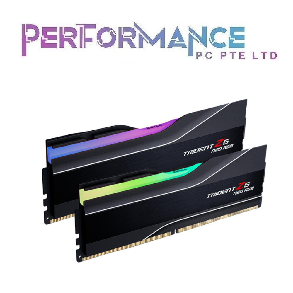 GSKILL G.SKILL Trident Z5 NEO RGB AMD EXPO DDR5 6400 MT/s / (2 x 16GB) CL 32 DUAL CHANNEL KIT 32-39-39-102 - Black / White (LIMITED LIFETIME WARRANTY BY CORBELL TECHNOLOGY PTE LTD)