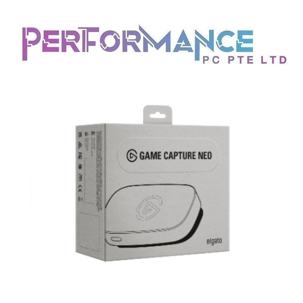 Elgato Game Capture NEO stream your skills in smooth Full HD 1080p60 quality Capture PlayStation, Xbox, Switch, laptops, PCs, iPad, and other devices (2 YEARS WARRANTY BY CONVERGENT SYSTEM PTE LTD)