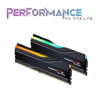 GSKILL G.SKILL Trident Z5 NEO RGB AMD EXPO DDR5 6400 MT/s / (2 x 16GB) CL 32 DUAL CHANNEL KIT 32-39-39-102 - Black / White (LIMITED LIFETIME WARRANTY BY CORBELL TECHNOLOGY PTE LTD)