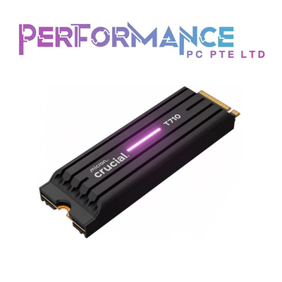 Crucial T710 1TB/2TB/4TB PCIe Gen5 NVMe 2280 M.2 SSD WITH/WITHOUT HEATSINK (5 YEARS WARRANTY BY CONVERGENT PTE LTD)