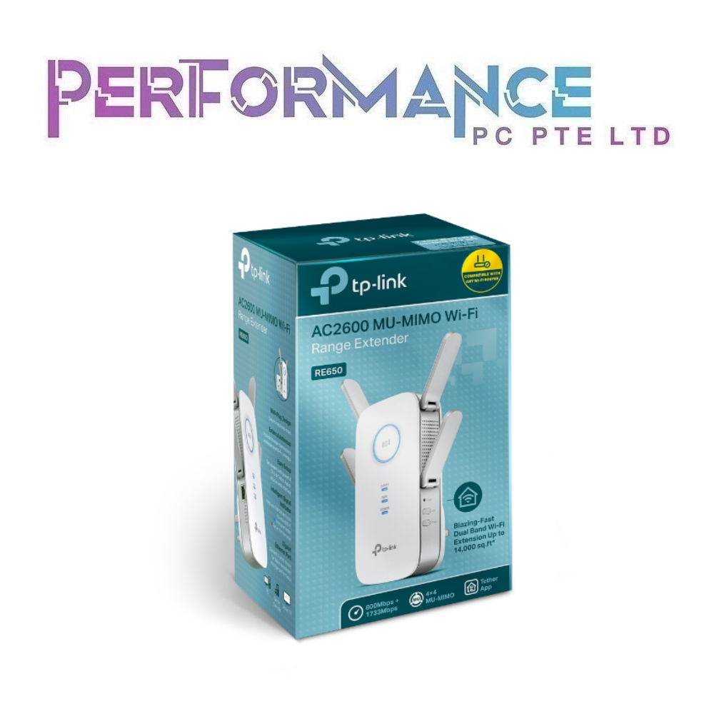 TP-LINK RE650 AC2600 Wi-Fi Range Extender (3 YEARS WARRANTY BY BAN LEONG TECHNOLOGIES PTE LTD)