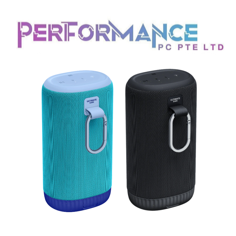 Ultimate Ears EVERBOOM Charcoal Black / Azure Blue Portal Bluetooth Speaker (2 YEARS WARRANTY BY BAN LEONG TECHNOLOGY PTE LTD)