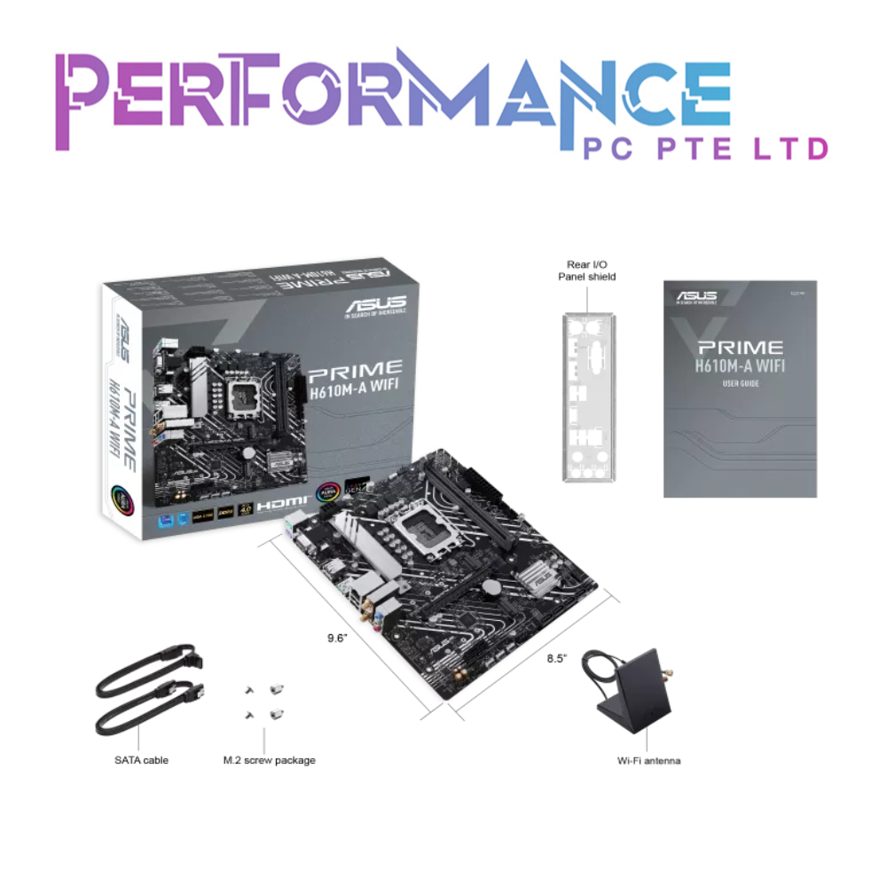 ASUS PRIME H610M-A WIFI MOTHERBOARD (3 YEARS WARRANTY BY AVERTEK ENTERPRISES PTE LTD)