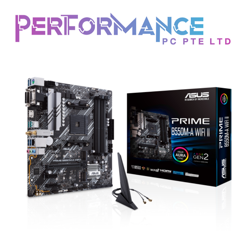 ASUS PRIME B550M-A WIFI II MOTHERBOARD (3 YEARS WARRANTY BY AVERTEK ENTERPRISES PTE LTD)