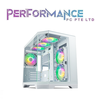 Tecware VX Trinity M BLACK/WHITE MATX case with 6 ARGB 12cm fans included (1 YEAR WARRANTY BY TECHDYNAMIC)