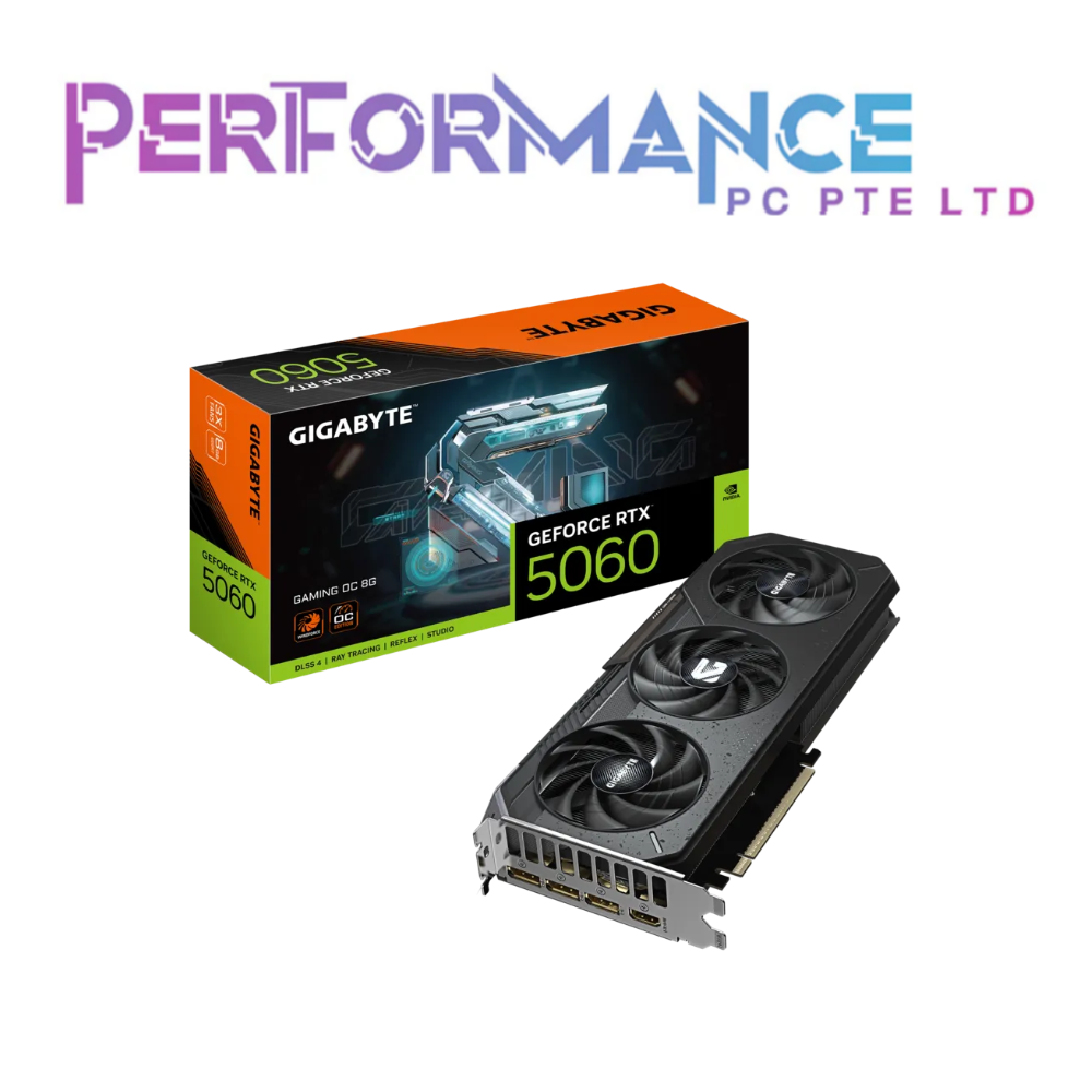 GIGABYTE GeForce RTX™ 5060 GAMING OC 8G GRAPHICS CARD (3 YEARS WARRANTY BY CDL TRADING PTE LTD)